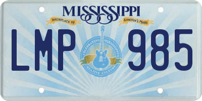 MS license plate LMP985