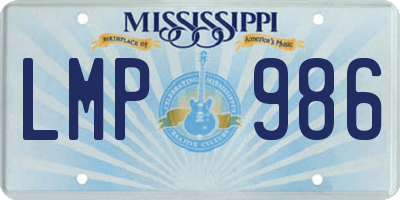 MS license plate LMP986