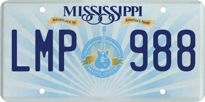 MS license plate LMP988