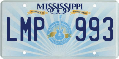 MS license plate LMP993