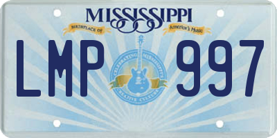 MS license plate LMP997