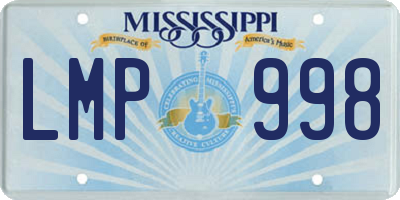 MS license plate LMP998
