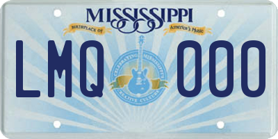 MS license plate LMQ000