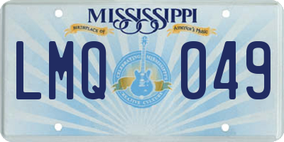 MS license plate LMQ049