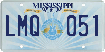 MS license plate LMQ051
