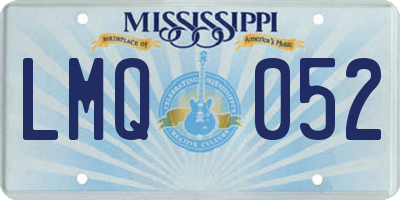 MS license plate LMQ052