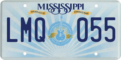 MS license plate LMQ055