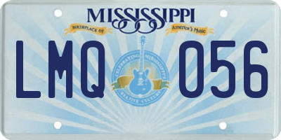 MS license plate LMQ056