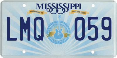 MS license plate LMQ059