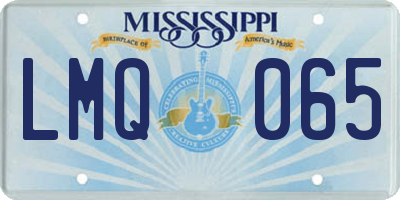 MS license plate LMQ065