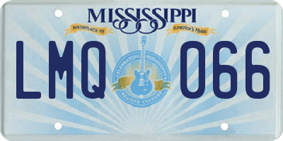 MS license plate LMQ066