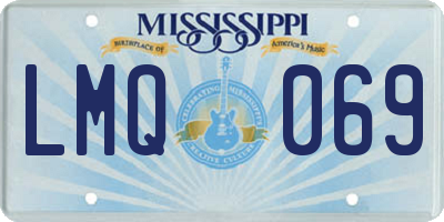 MS license plate LMQ069
