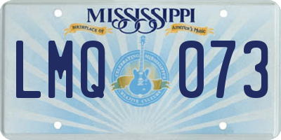 MS license plate LMQ073