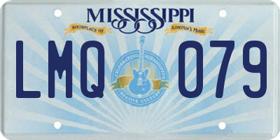 MS license plate LMQ079