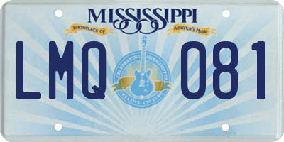 MS license plate LMQ081