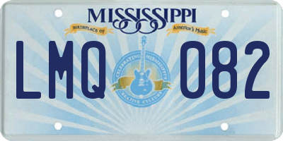 MS license plate LMQ082