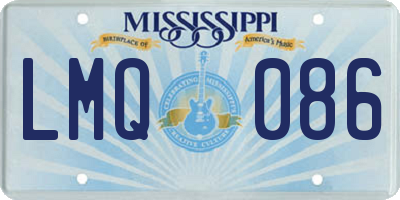 MS license plate LMQ086
