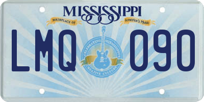 MS license plate LMQ090
