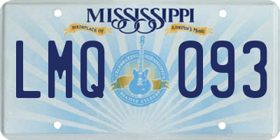 MS license plate LMQ093