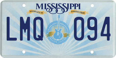 MS license plate LMQ094