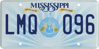 MS license plate LMQ096
