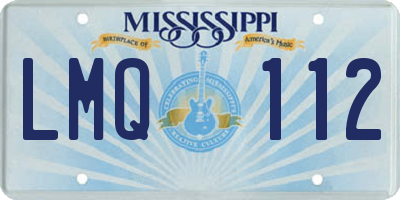 MS license plate LMQ112
