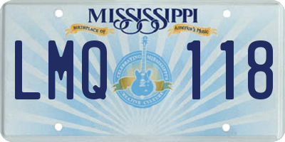 MS license plate LMQ118