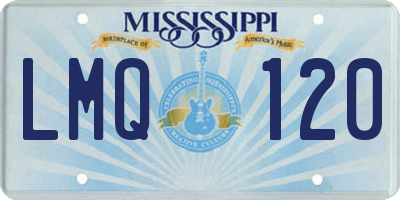 MS license plate LMQ120