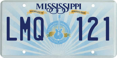 MS license plate LMQ121