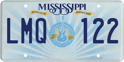 MS license plate LMQ122