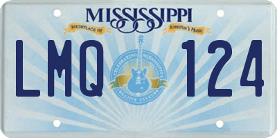 MS license plate LMQ124