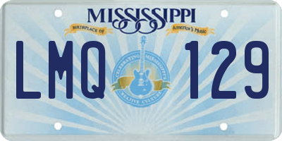 MS license plate LMQ129