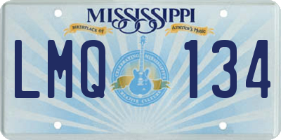 MS license plate LMQ134