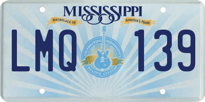 MS license plate LMQ139