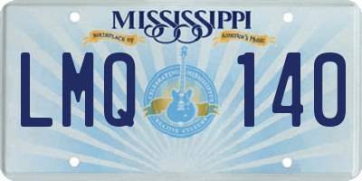 MS license plate LMQ140
