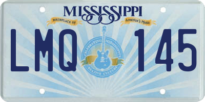 MS license plate LMQ145