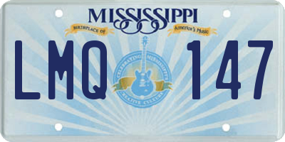 MS license plate LMQ147