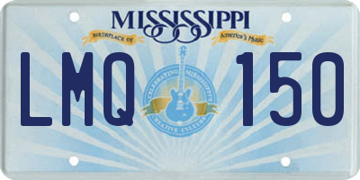 MS license plate LMQ150