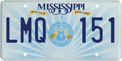 MS license plate LMQ151