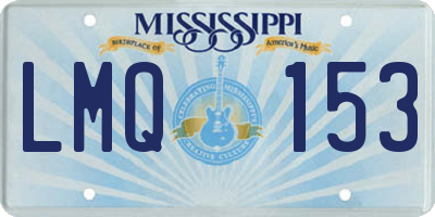 MS license plate LMQ153