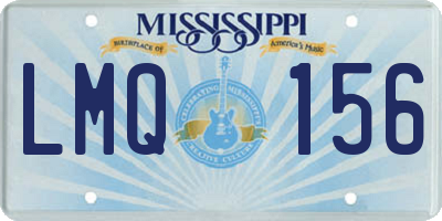MS license plate LMQ156