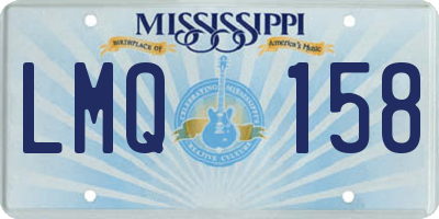 MS license plate LMQ158