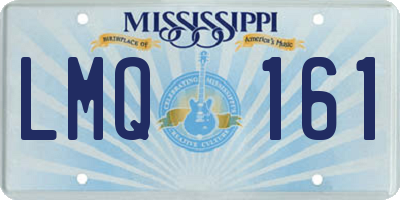 MS license plate LMQ161