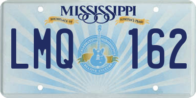 MS license plate LMQ162