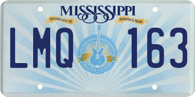 MS license plate LMQ163
