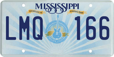 MS license plate LMQ166
