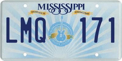 MS license plate LMQ171