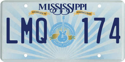 MS license plate LMQ174