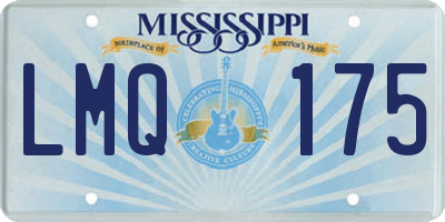 MS license plate LMQ175