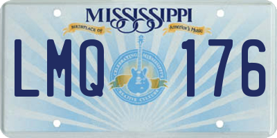 MS license plate LMQ176